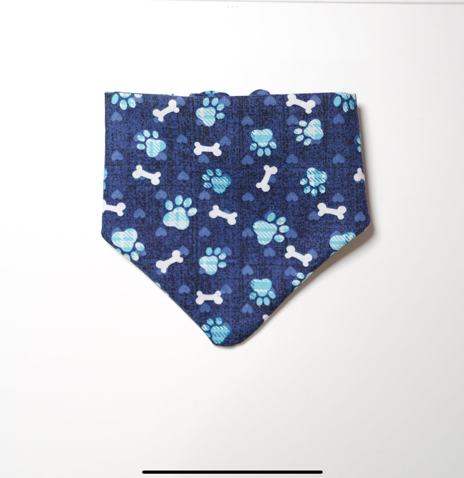 Dark blue paw print Doggy Bandana