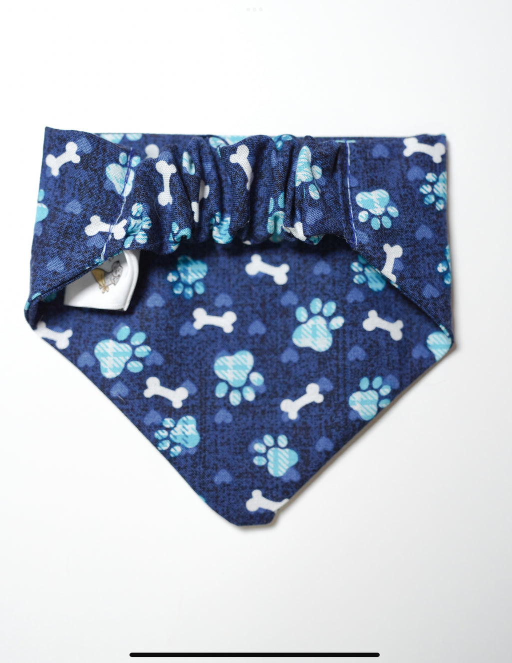 Dark blue paw print Doggy Bandana