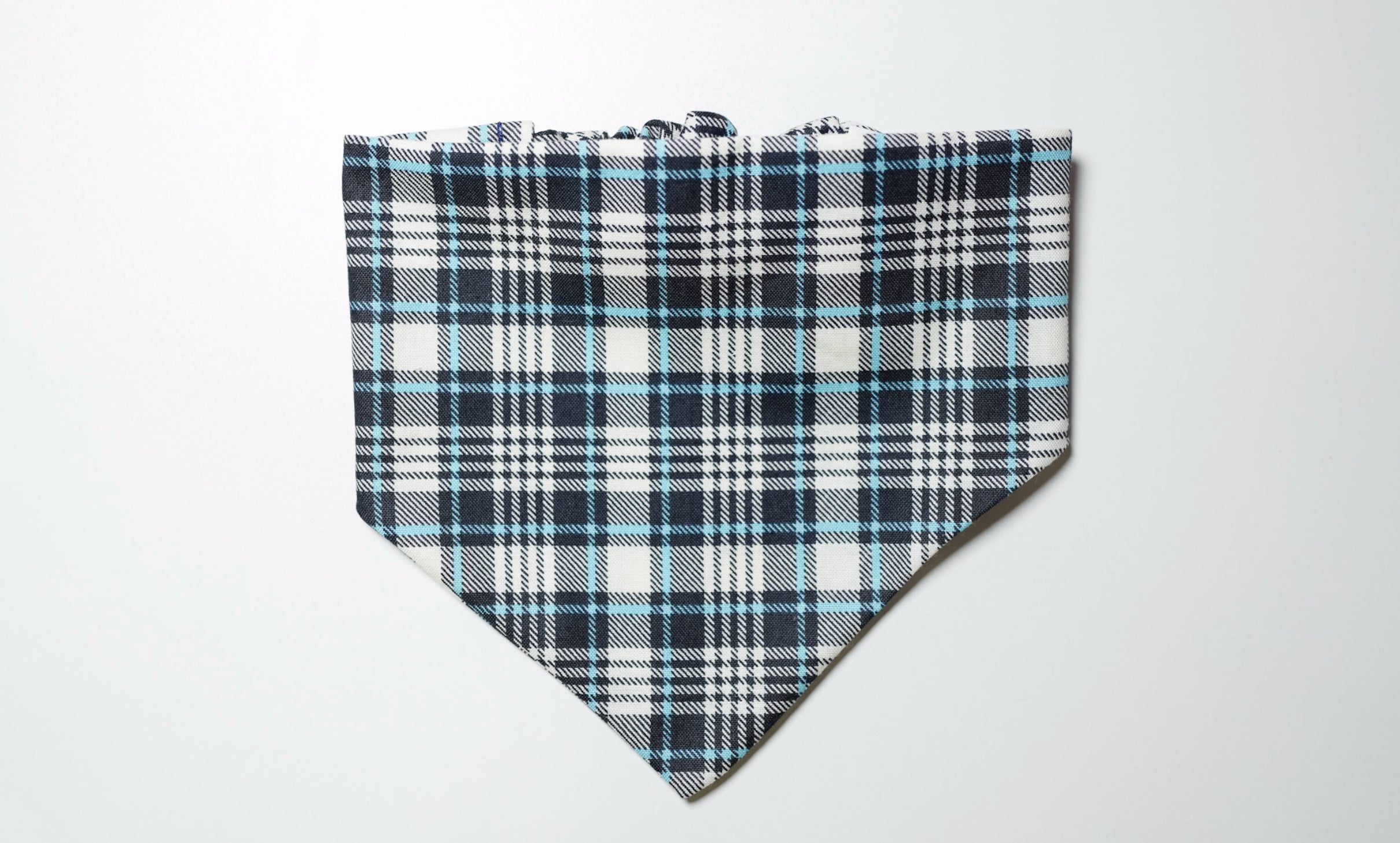 Blue Plaid Doggy Bandana