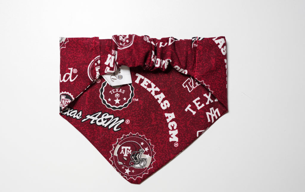 Maroon College Doggy Bandana