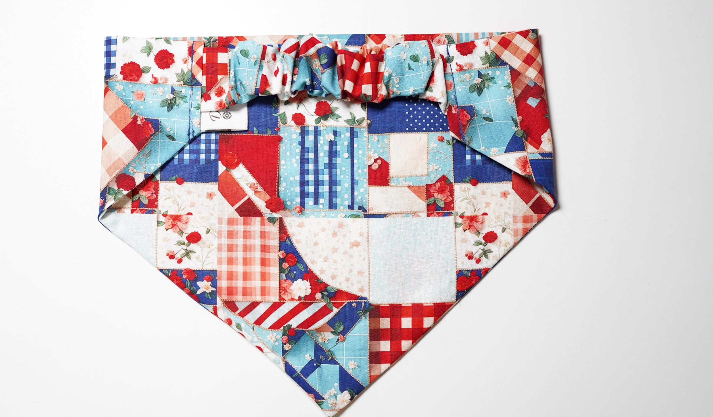 Blue/Red Doggy Bandana